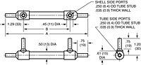 Dimensional Drawing for 10 Series Shell & Tube Heat Exchangers (00527)