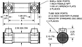 Dimensional Drawing for 60 Series Single Tubesheet Sanitary Shell & Tube Heat Exchangers (00686)