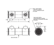 Dimensional Drawing for 73 Series Double Tubesheet Sanitary Shell & Tube Heat Exchangers (02626)